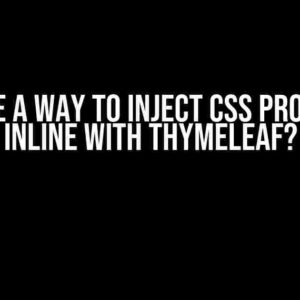 Is there a way to inject CSS properties inline with Thymeleaf?